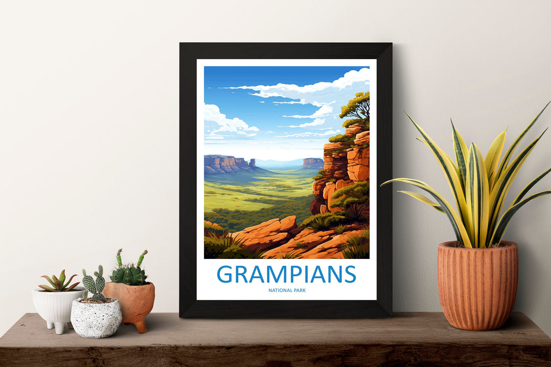 Grampians National Park Travel Print Wall Grampians National Park Wall Hanging Home Décor Grampians Gift Art Lovers Art Australia Art