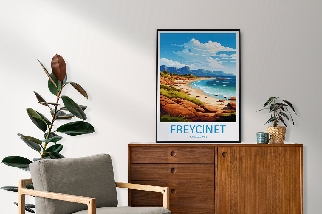 Freycinet National Park Travel Print Wall Freycinet National Park Wall Hanging Home Décor Freycinet Gift Art Lovers Art Australia Art