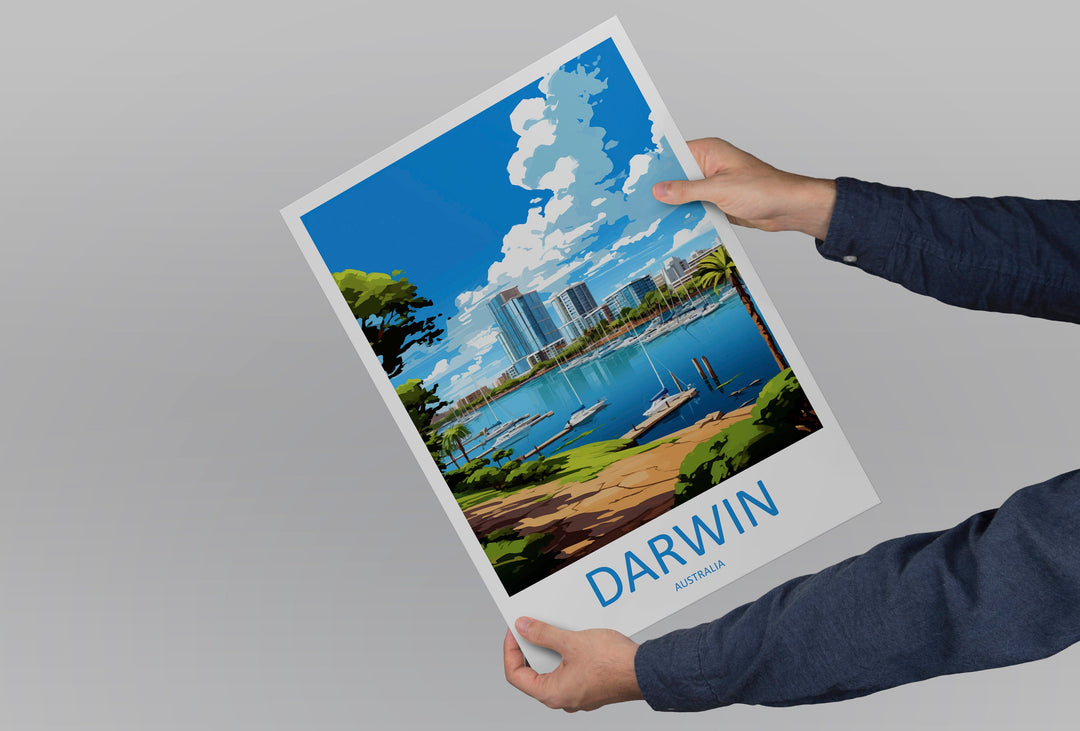 Darwin Travel Print Wall Art Darwin Wall Hanging Home Décor Darwin Gift Art Lovers Wall Art Australia Poster Deco Darwin Gift