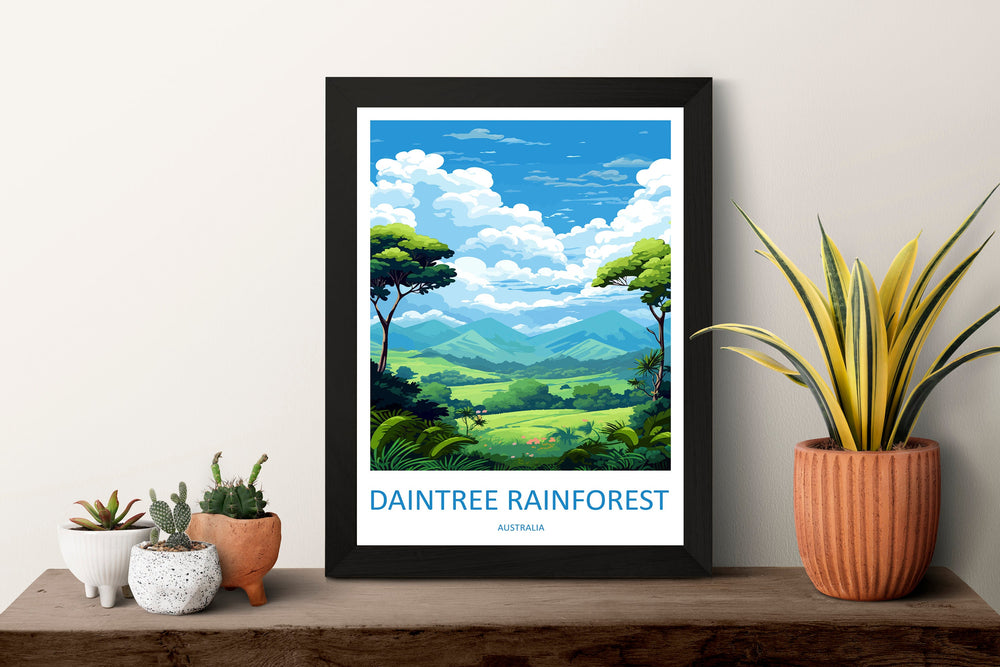 Daintree Rainforest Travel Print Wall Art Daintree Wall Hanging Home Décor Daintree Gift Art Lovers Wall Art Australia Poster Deco Gift