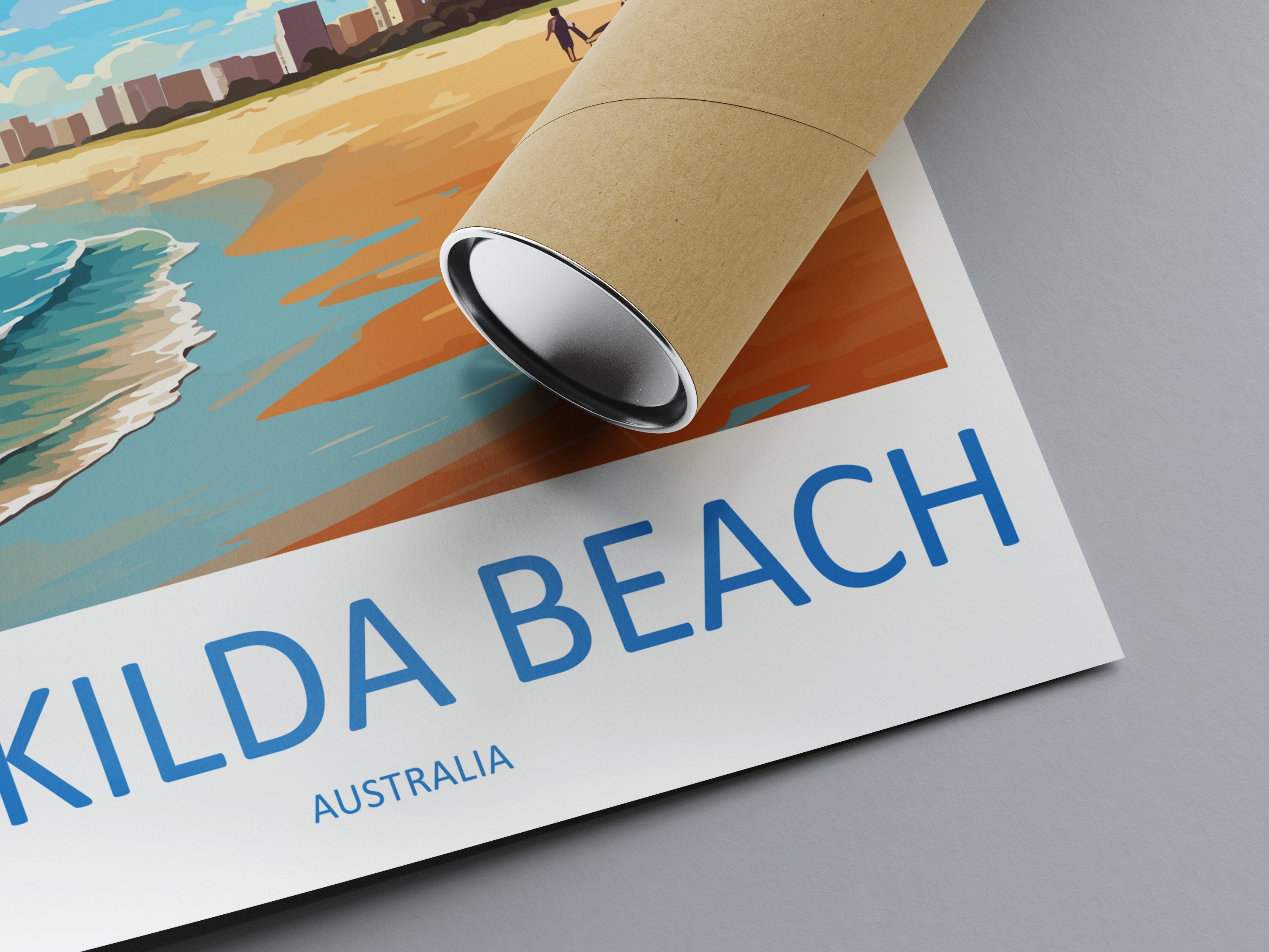 St Kilda Beach Travel Print