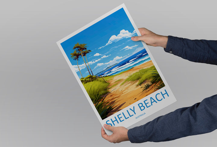 Shelly Beach Travel Print Wall Art Shelly Beach Wall Hanging Home Décor Shelly Beach Gift Art Lovers Wall Art Australia Poster Deco