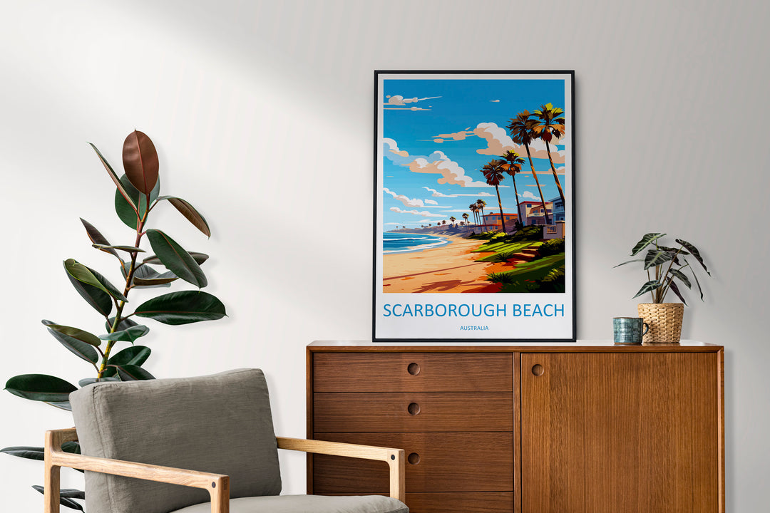 Scarborough Beach Travel Print Wall Art Scarborough Beach Wall Hanging Home Décor Scarborough Beach Gift Art Lovers Wall Art Australia