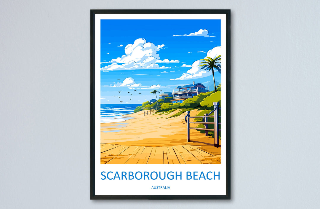 Scarborough Beach Travel Print Wall Art Scarborough Beach Wall Hanging Home Décor Scarborough Beach Gift Art Lovers Wall Art Australia