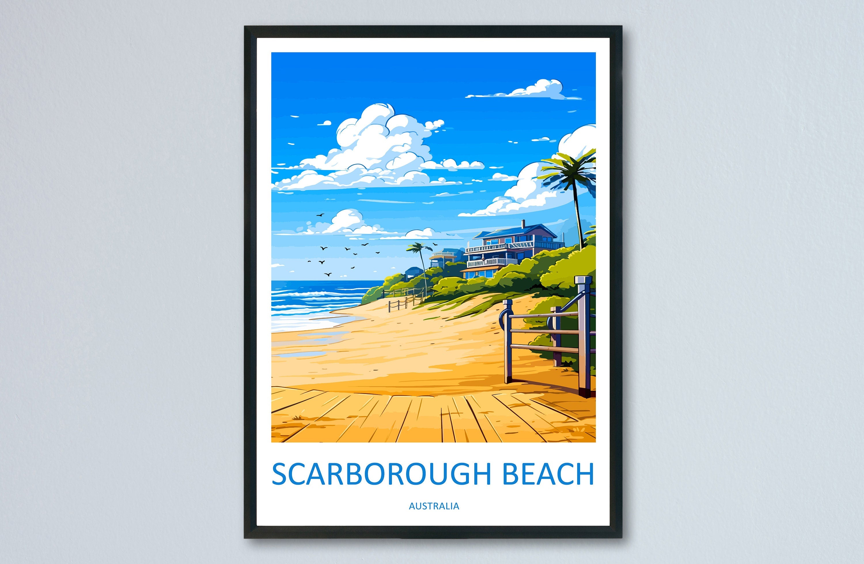 Scarborough Beach Travel Print