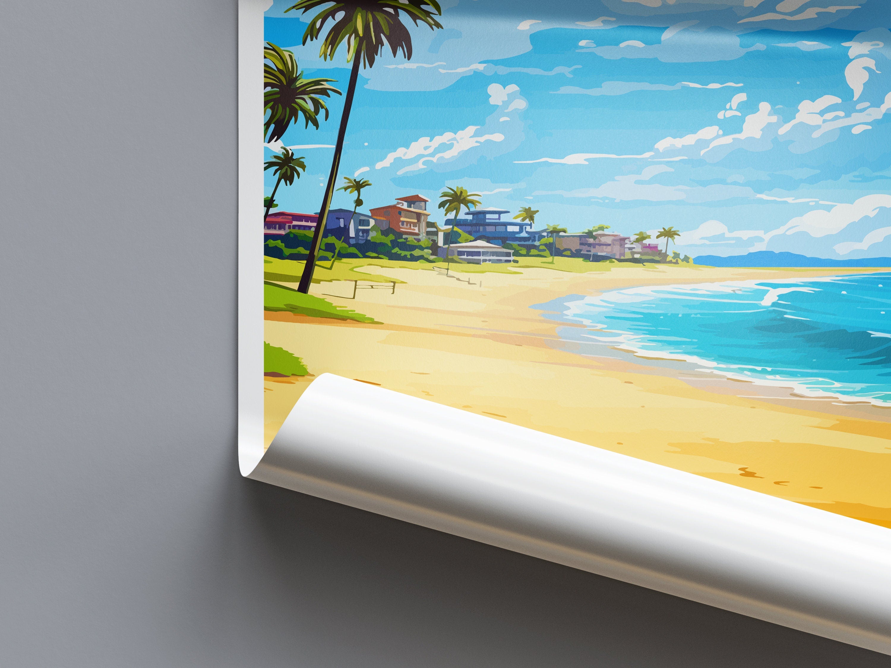 Noosa Main Beach Travel Print