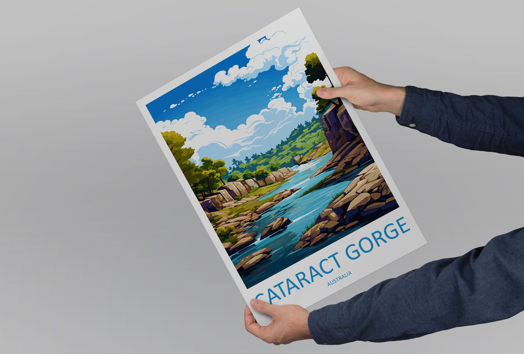 Cataract Gorge Travel Print Wall Art Cataract Gorge Wall Hanging Home Décor Cataract Gorge Gift Art Lovers Wall Art Australia Poster Art