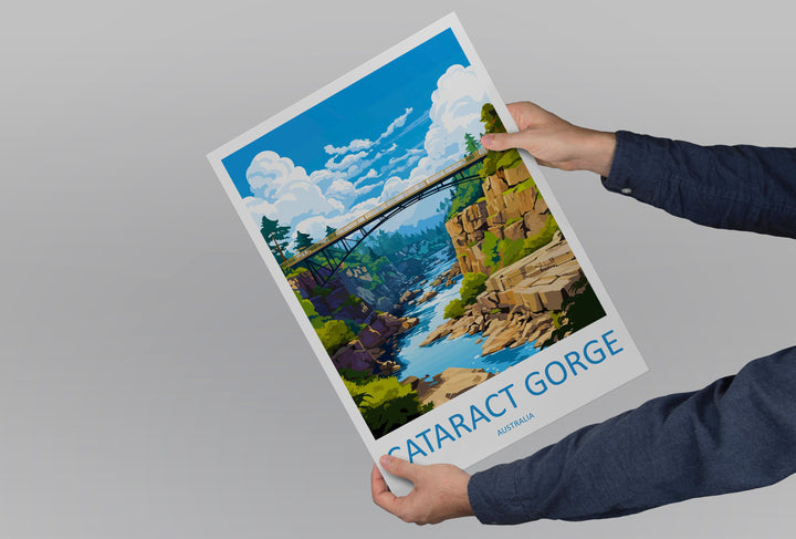 Cataract Gorge Travel Print Wall Art Cataract Gorge Wall Hanging Home Décor Cataract Gorge Gift Art Lovers Wall Art Australia Poster Art