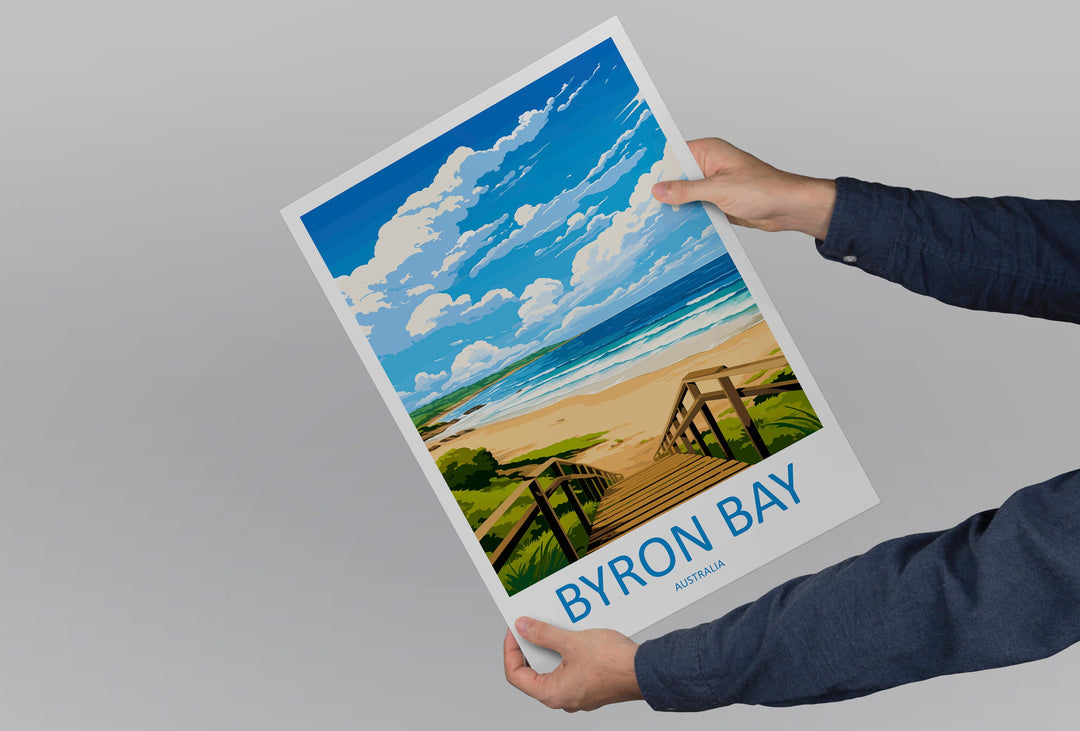 Byron Bay Travel Print Wall Art Byron Bay Wall Hanging Home Décor Byron Bay Gift Art Lovers Wall Art Australia Poster Art