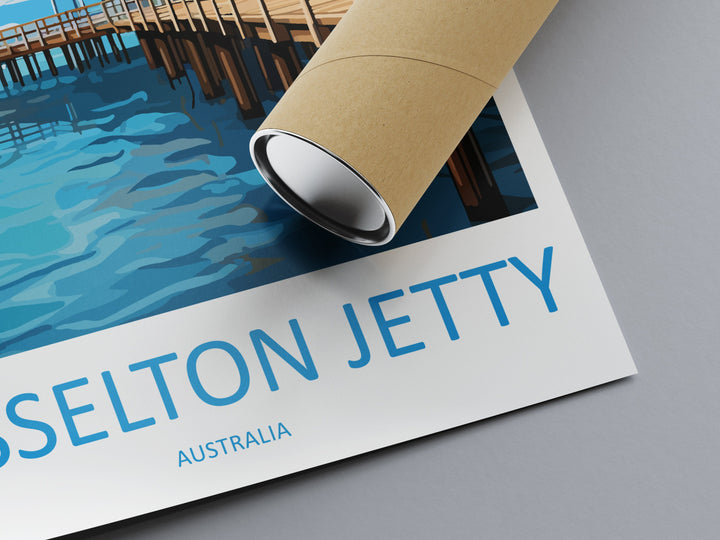 Busselton Jetty Travel Print Wall Art Busselton Jetty Wall Hanging Home Décor Busselton Jetty Gift Art Lovers Wall Art Australia Poster Art