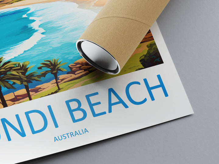 Bondi Beach Travel Print Wall Art Bondi Beach Wall Hanging Home Décor Bondi Beach Gift Art Lovers Wall Art Australia Poster Art