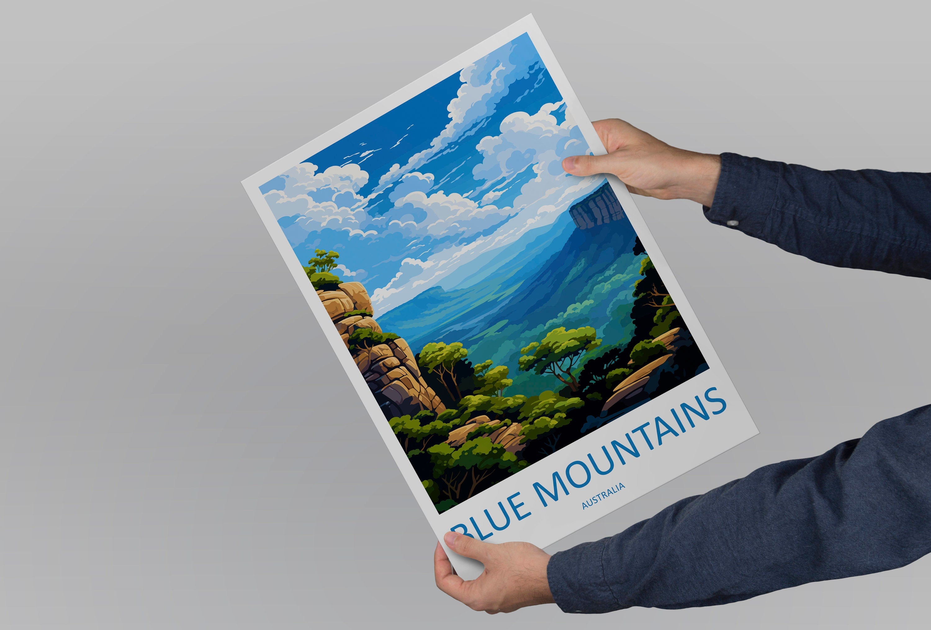 Blue Mountain Travel Print