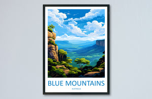 Blue Mountain Travel Print