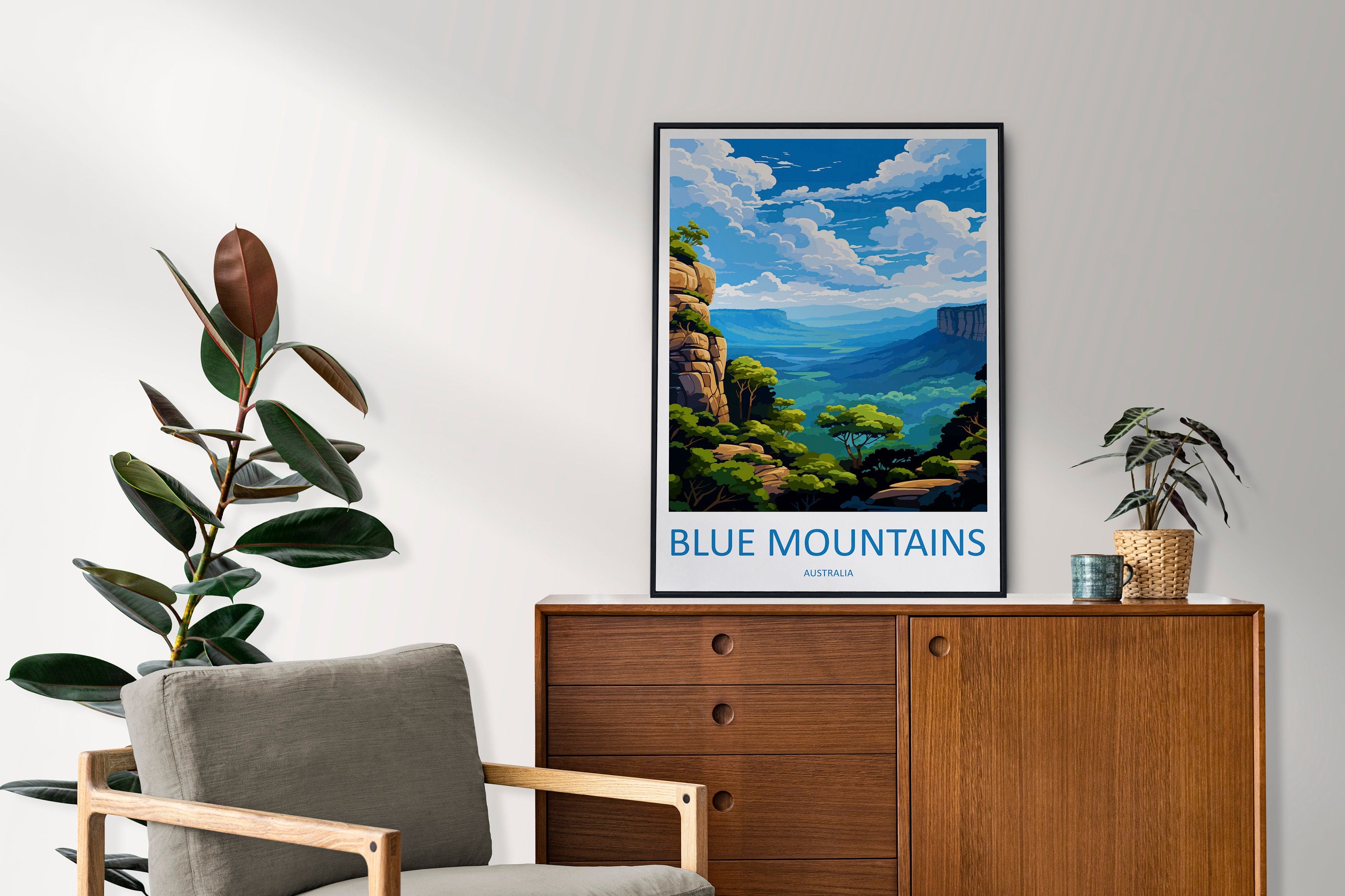 Blue Mountain Travel Print