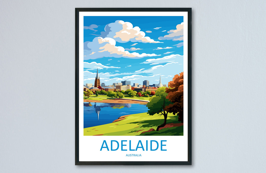 Adelaide Travel Print Wall Art Adelaide Wall Hanging Home Décor Adelaide Gift Art Lovers Wall Art Australia Poster Art