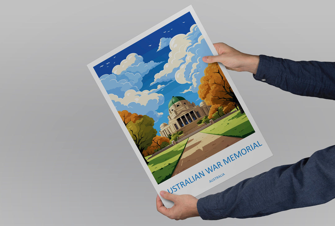 War Memorial Travel Print Wall Art War Memorial Wall Hanging Home Décor War Memorial Gift Art Lovers Wall Art Australia