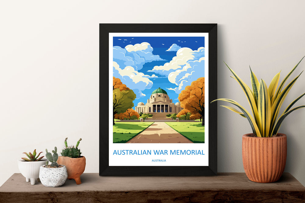 War Memorial Travel Print Wall Art War Memorial Wall Hanging Home Décor War Memorial Gift Art Lovers Wall Art Australia