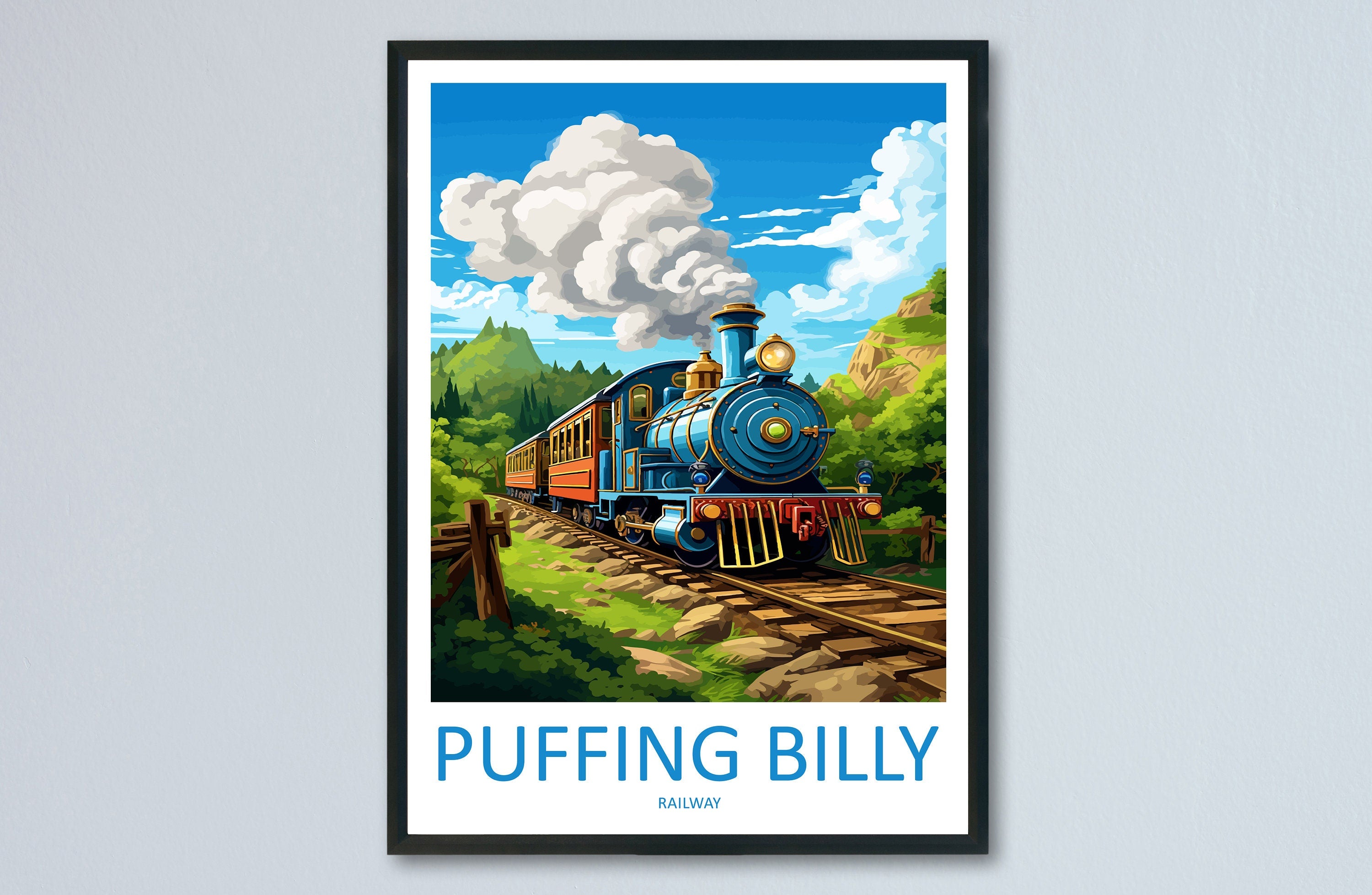 Puffing Billy Railway Travel Print Wall Art Puffing Billy Railway Wall Hanging Home Décor Puffing Billy Railway Gift Art Lovers