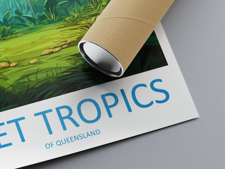 Wet Tropics Of Queensland Travel Print Wall Art Wet Tropics Of Queensland Wall Hanging Home Décor Wet Tropics Of Queensland Gift Art Lovers