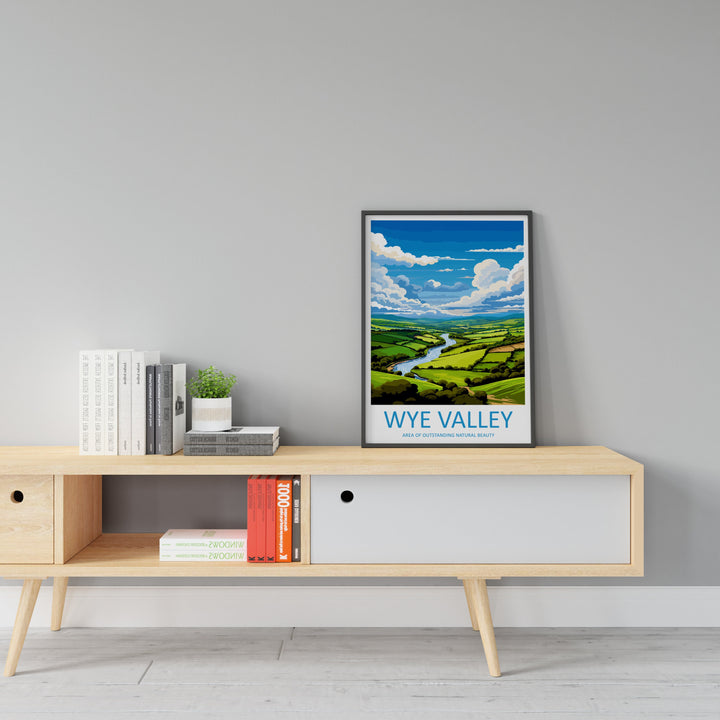 Wye Valley Travel Print Wall Art Wye Valley Wall Hanging Home Decor Wye Valley Gift Art Lovers Wall Art AONB Wall Print AONB Travel Print