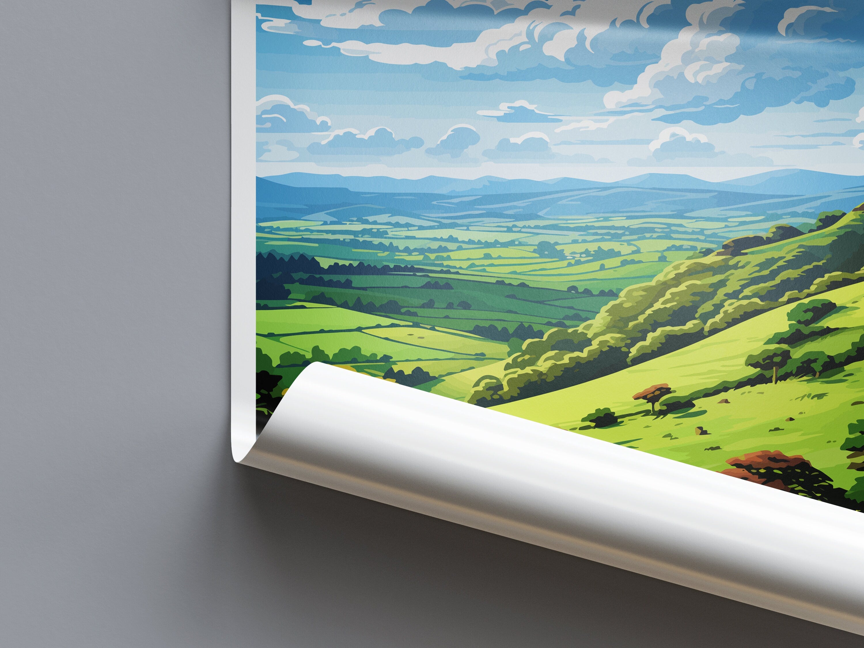 Shropshire Hills Travel Print