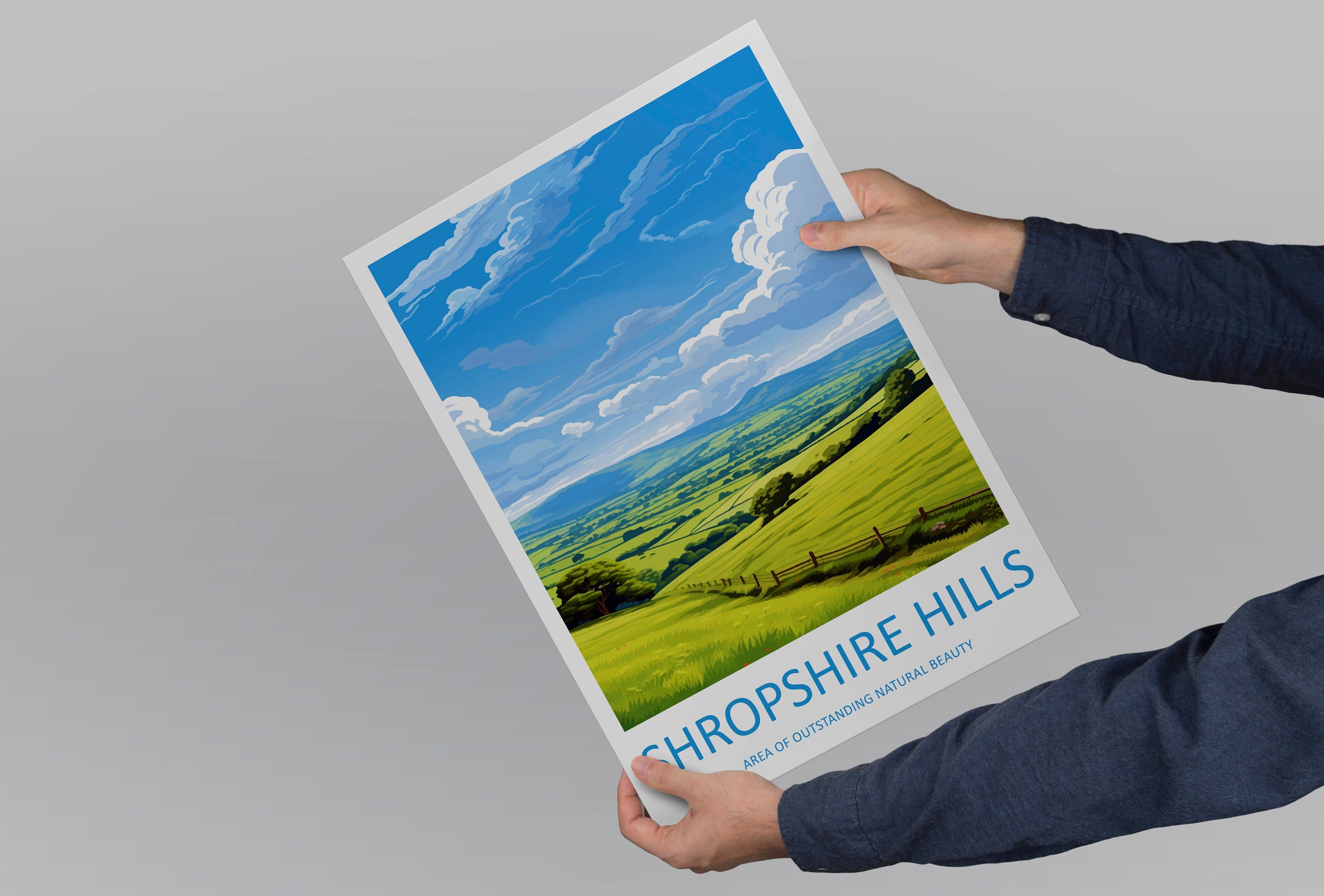 Shropshire Hills Travel Print