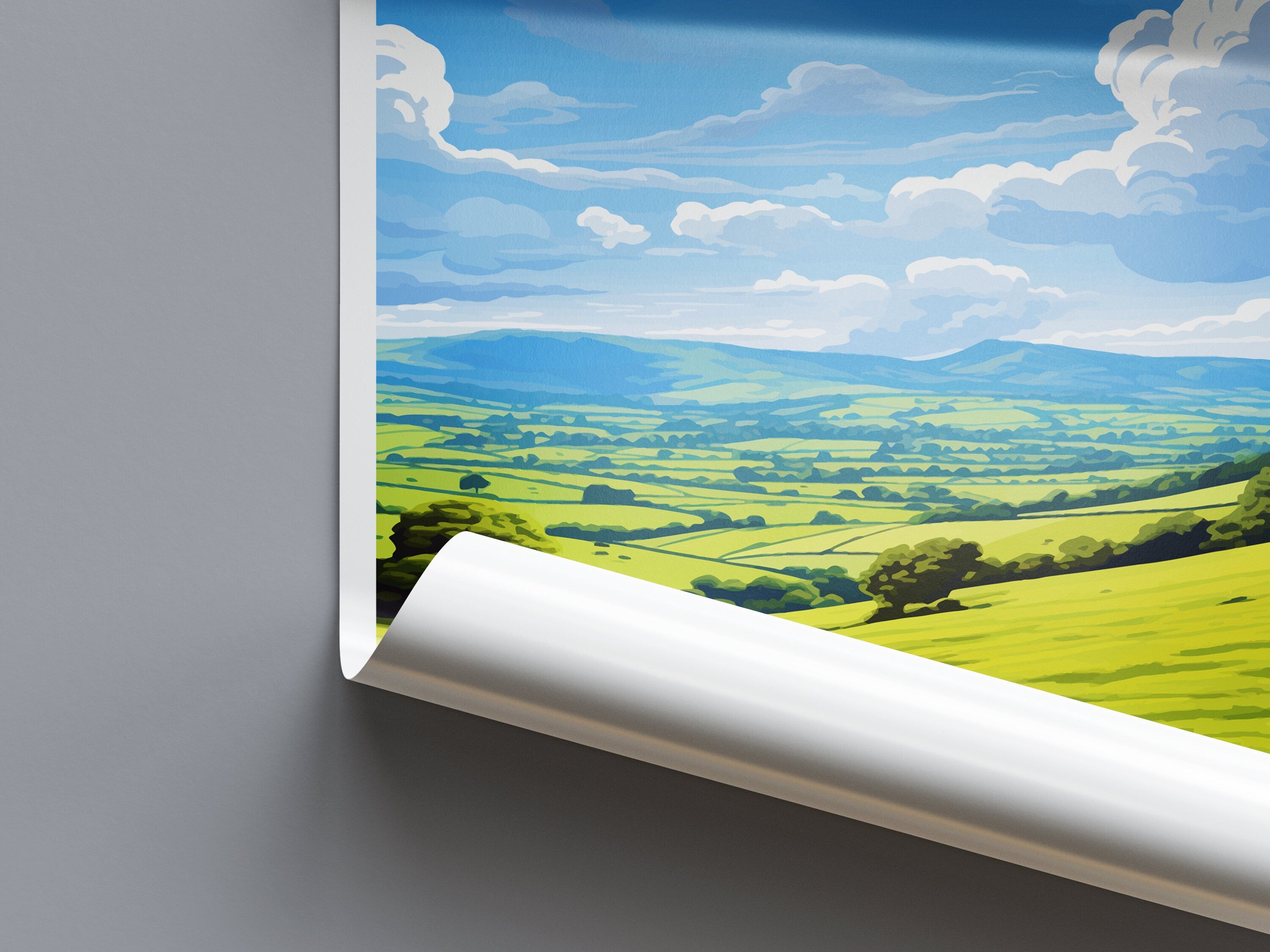 Shropshire Hills Travel Print