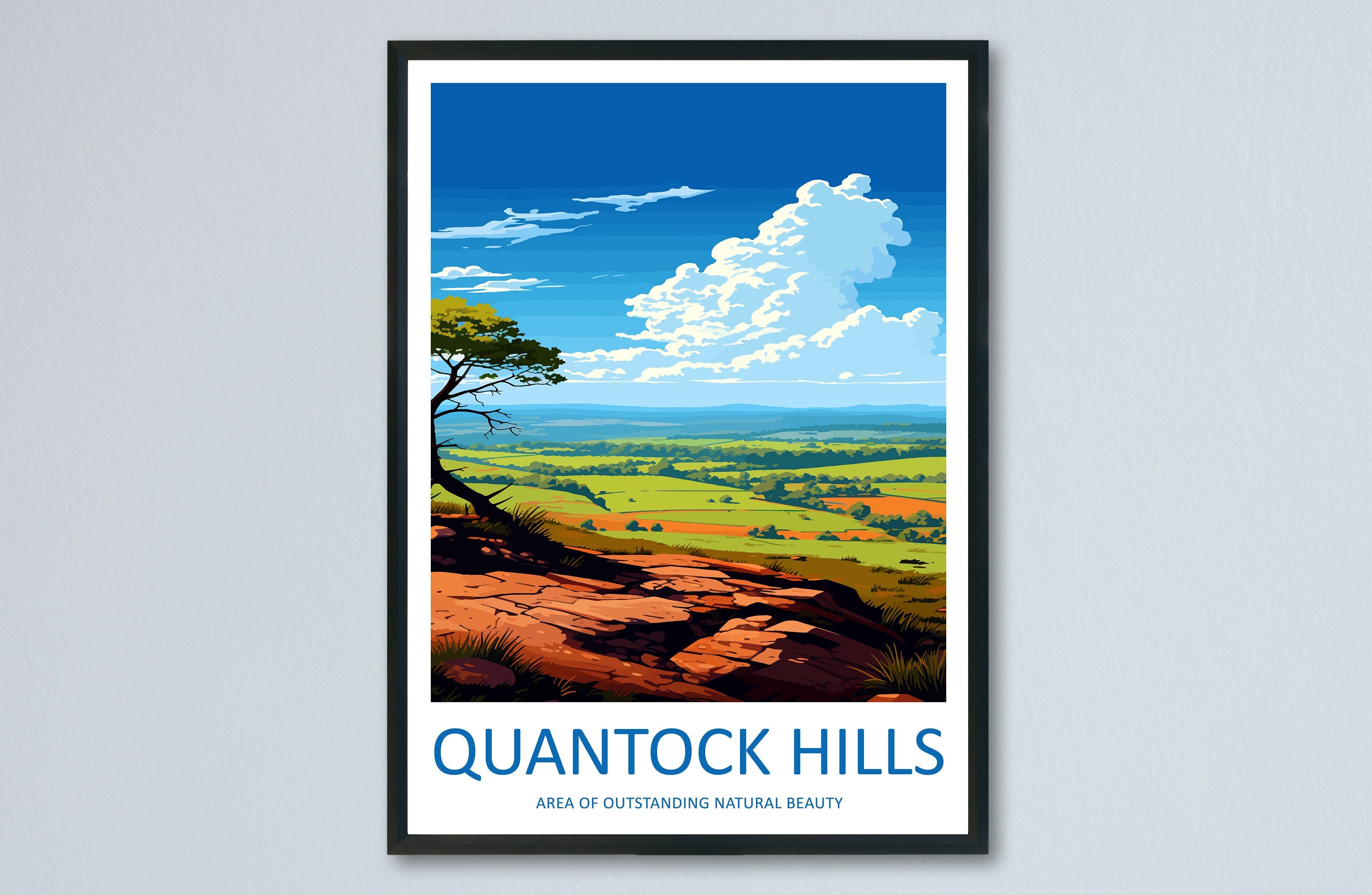 Quantock Hills Travel Print