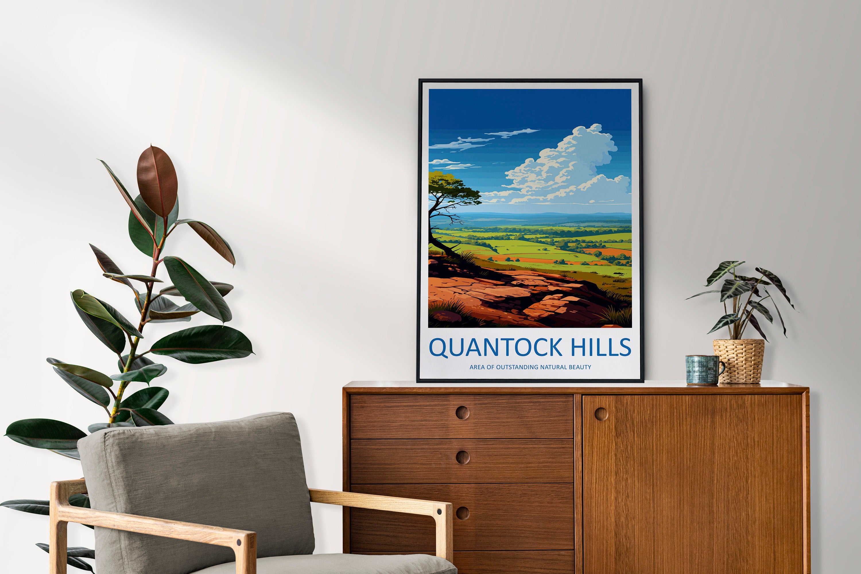 Quantock Hills Travel Print