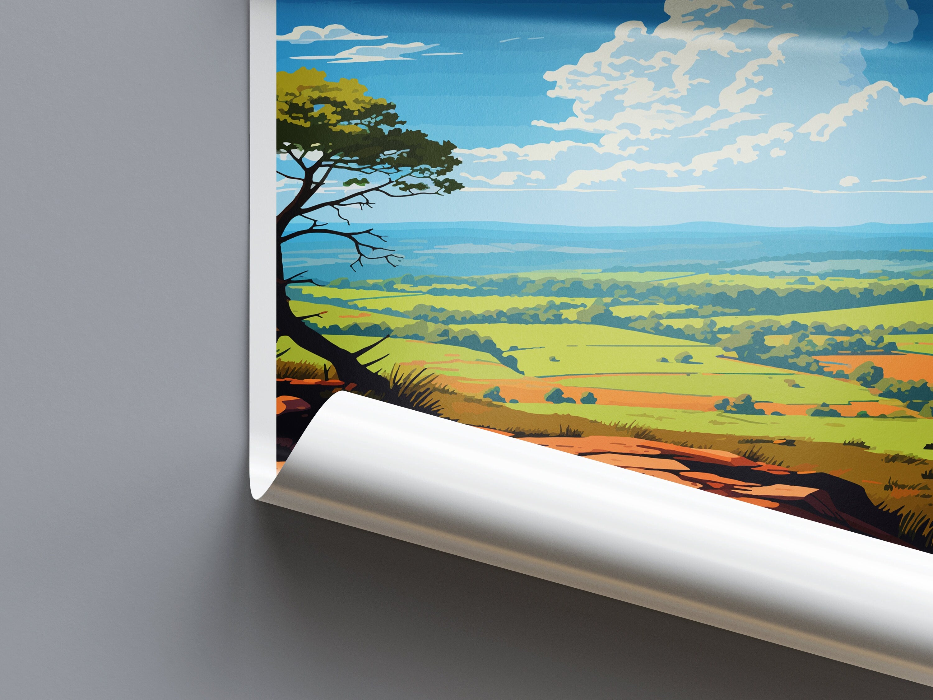 Quantock Hills Travel Print