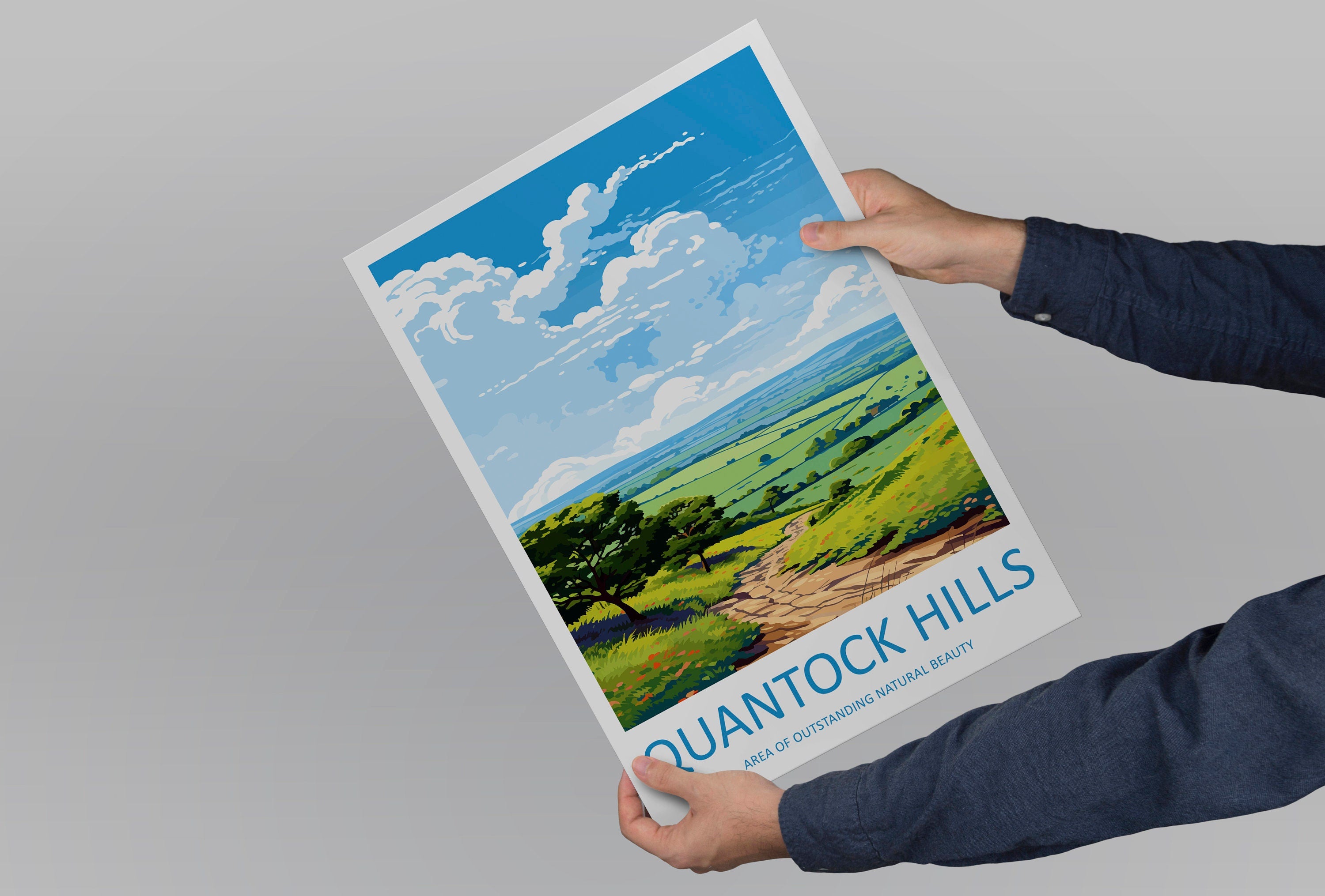 Quantock Hills Travel Print