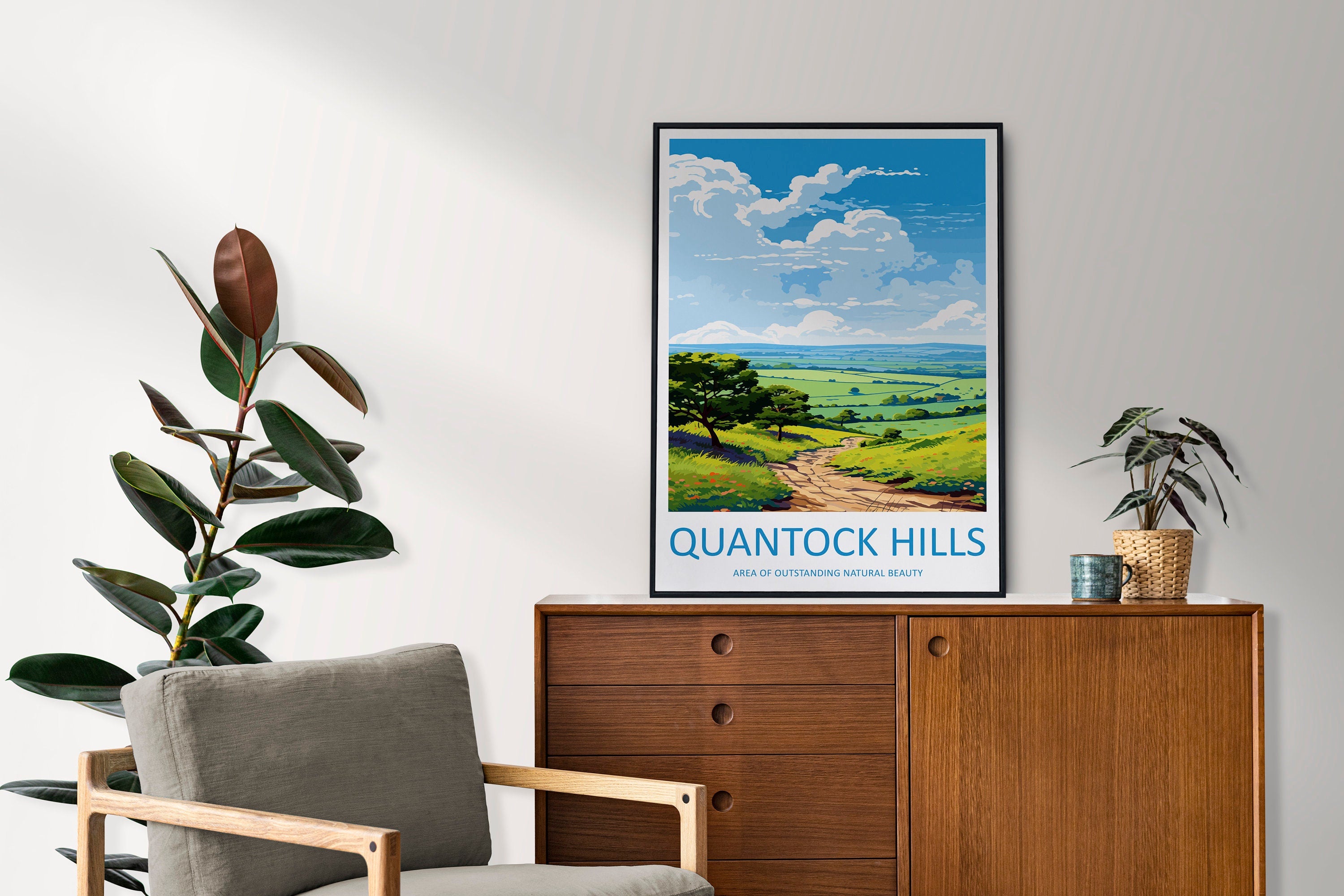 Quantock Hills Travel Print