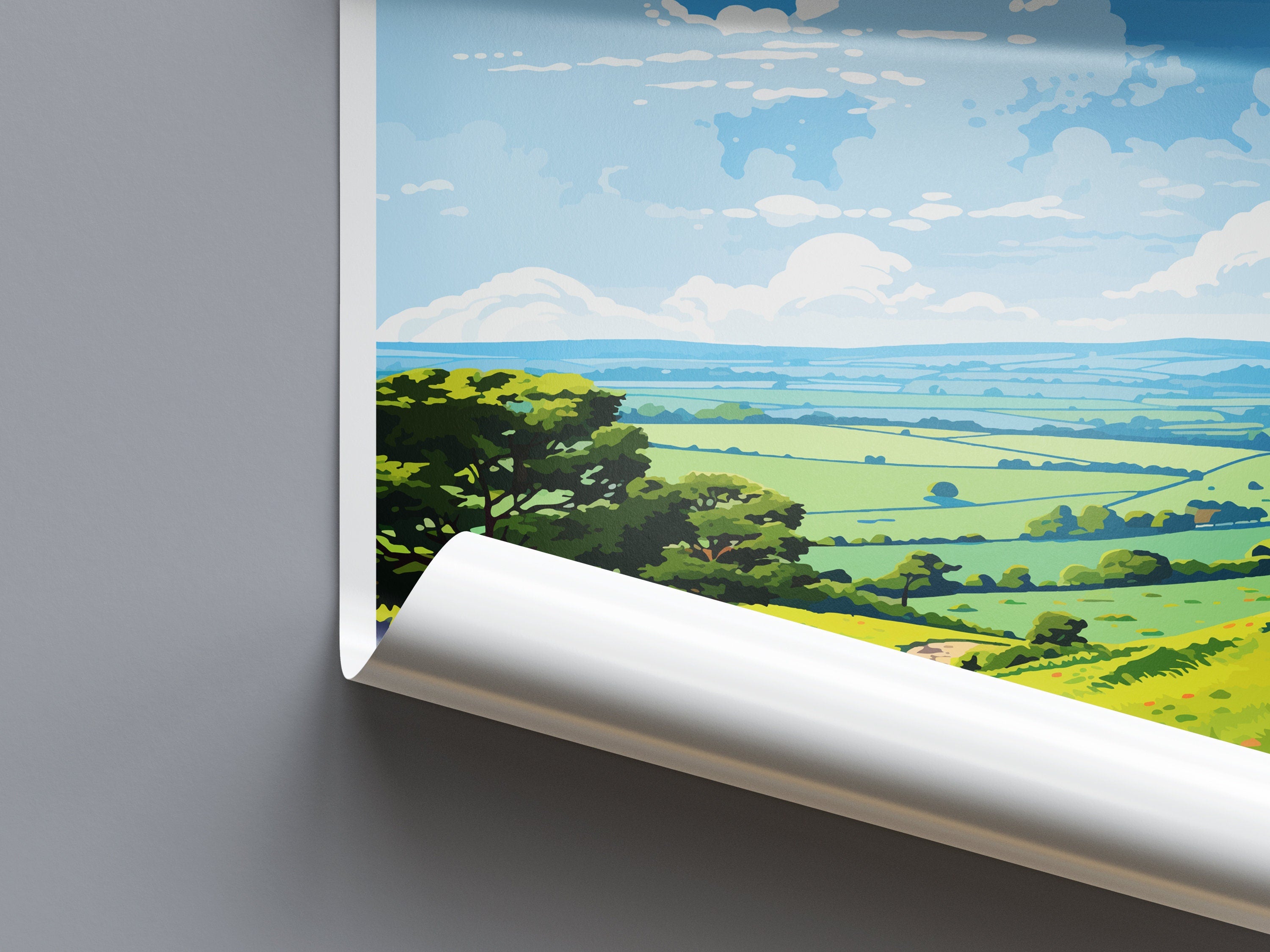 Quantock Hills Travel Print