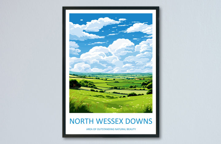 North Wessex Downs Travel Print Wall Art North Wessex Downs Wall Hanging Home Decor North Wessex Downs Gift Art Lovers Wall Art AONB Print