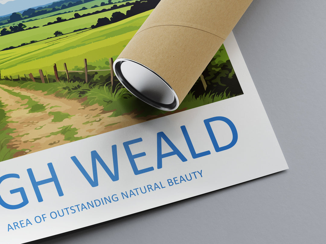 High Weald Travel Print Wall Art High Weald Wall Hanging Home Decor High Weald Gift Art Lovers Wall Art AONB Print