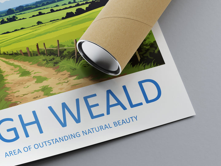 High Weald Travel Print Wall Art High Weald Wall Hanging Home Decor High Weald Gift Art Lovers Wall Art AONB Print