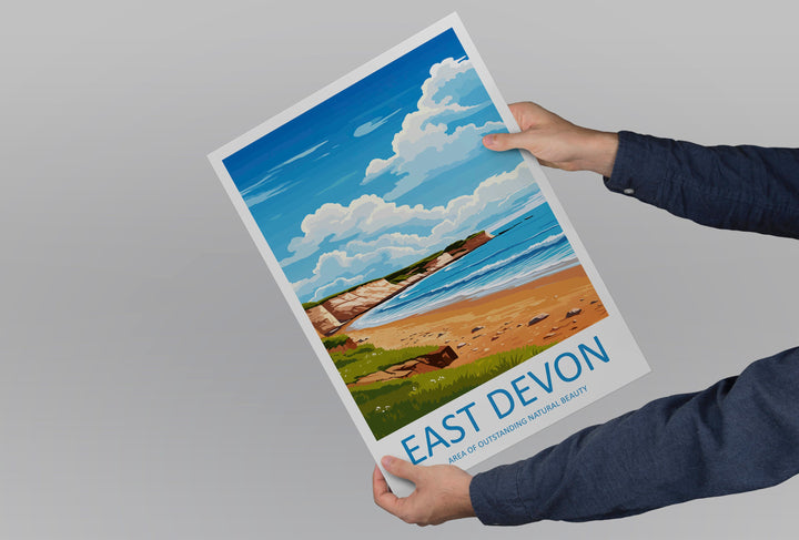 East Devon Travel Print Wall Art East Devon Wall Hanging Home Decor East Devon Gift Art Lovers Wall Art AONB Print