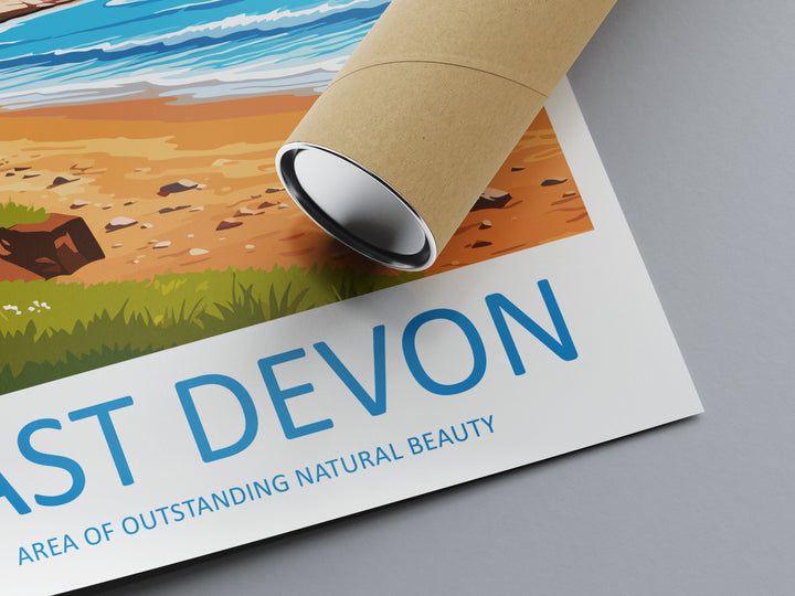 East Devon Travel Print Wall Art East Devon Wall Hanging Home Decor East Devon Gift Art Lovers Wall Art AONB Print
