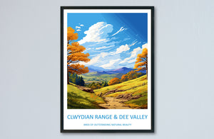 Clwydian Range and Dee Valley Travel Print