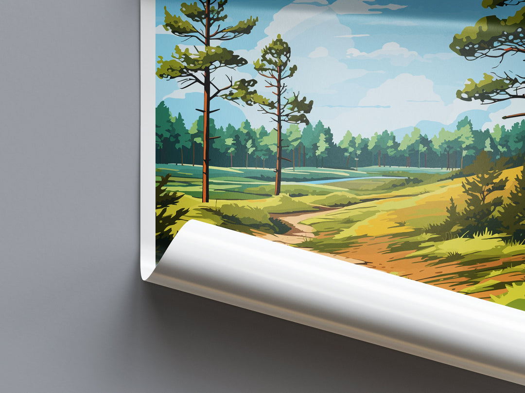 Cannock Chase Travel Print Wall Art Cannock Chase Wall Hanging Home Decor Cannock Chase Gift Art Lovers Wall Art AONB Print