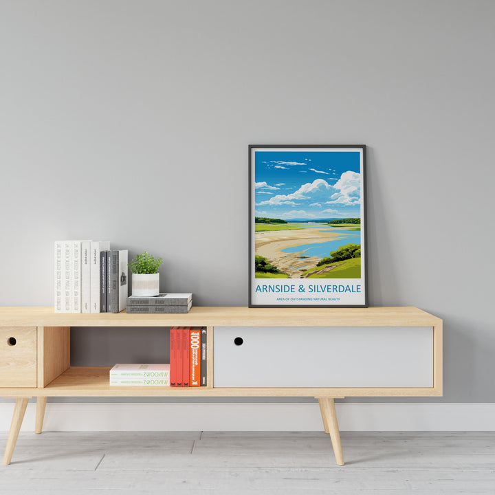 Arnside And Silverdale Travel Print Wall Art Arnside And Silverdale Wall Hanging Home Decor Arnside And Silverdale Gift Art Lovers AONB