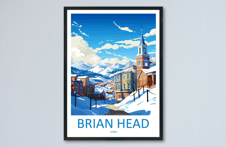 Brian Head Travel Print Wall Art Brian Head Wall Hanging Home Décor Brian Head Art Lovers Utah Art Lover Gift