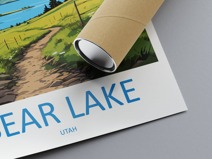 Bear Lake Travel Print Wall Art Bear Lake Wall Hanging Home Décor Bear Lake Art Lovers Utah Art Lover Gift