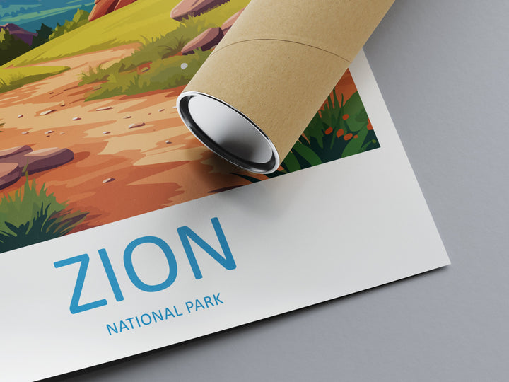 Zion National Park Travel Print Wall Art Zion National Park Wall Hanging Home Décor Zion National Park Art Lovers Utah Art Lover Gift