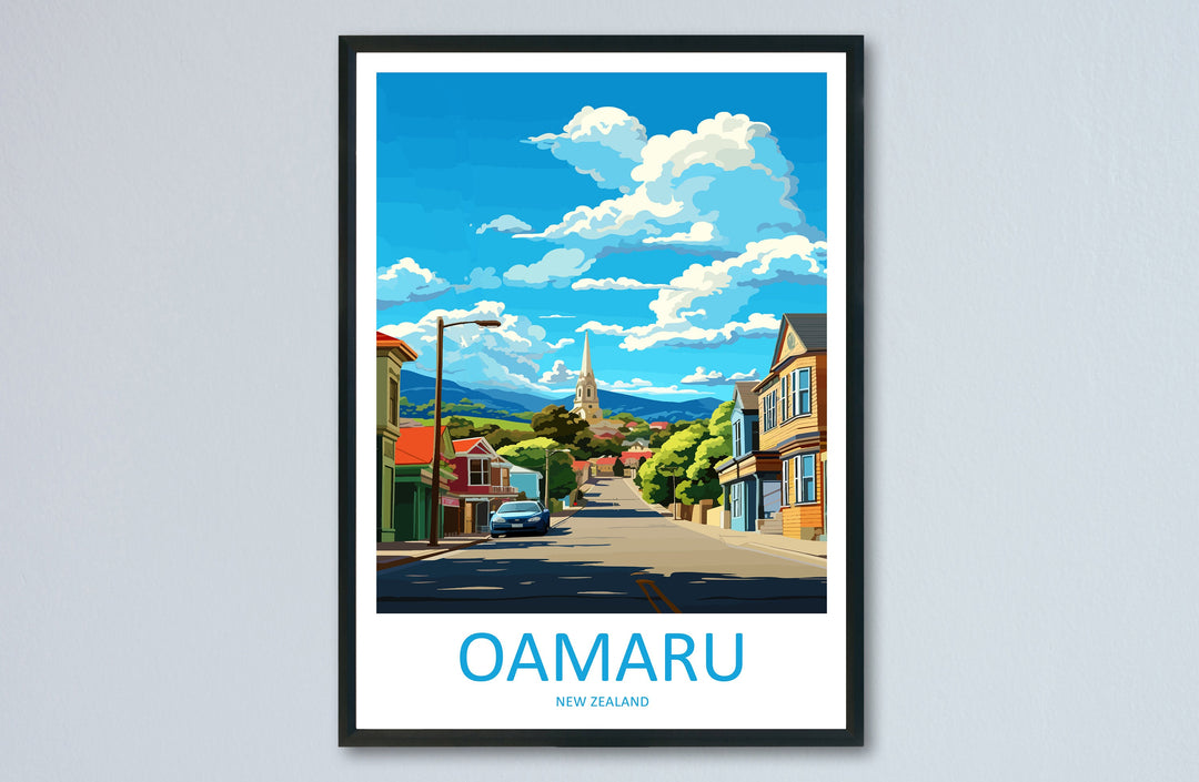 Oamaru Travel Print Wall Art Oamaru Wall Hanging Home Décor Oamaru Gift Art Lovers New Zealand Art Lover Gift Print
