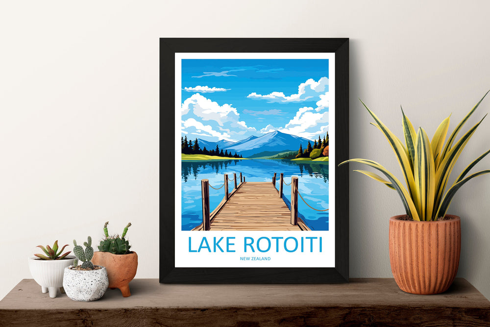 Lake Rotoiti Travel Print Wall Art Lake Rotoiti Wall Hanging Home Décor Lake Rotoiti Gift Art Lovers New Zealand Art Lover Gift Print