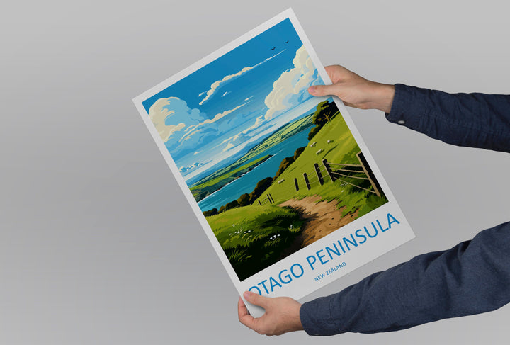 Otago Peninsula Travel Print Wall Art Otago Peninsula Wall Hanging Home Décor Otago Peninsula Gift Art Lovers New Zealand Art Lover Gift