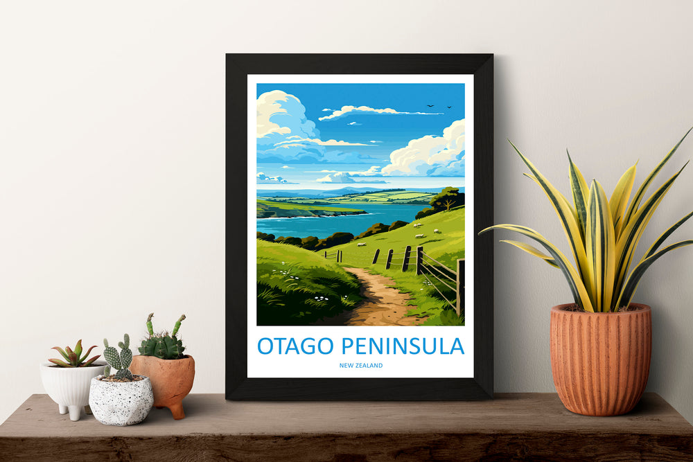 Otago Peninsula Travel Print Wall Art Otago Peninsula Wall Hanging Home Décor Otago Peninsula Gift Art Lovers New Zealand Art Lover Gift