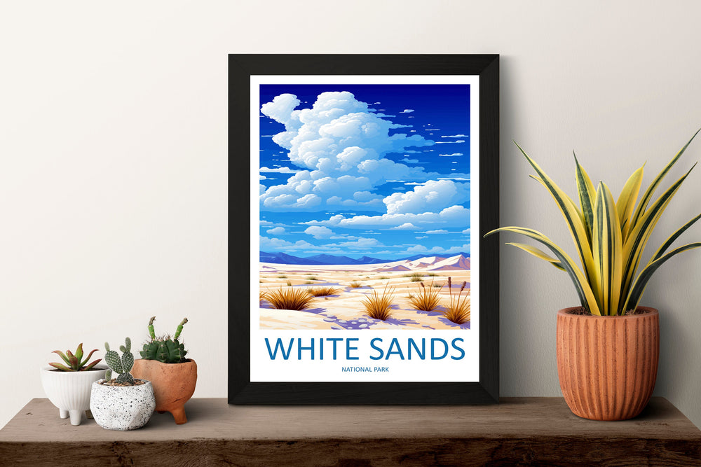White Sands National Park Travel Print Wall Art White Sands National Park Wall Hanging Home Décor White Sands National Park Art Gift Poster