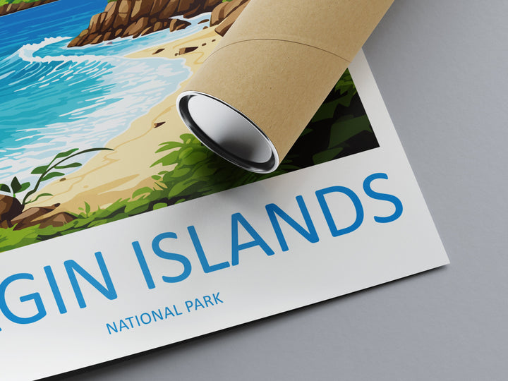 US Virgin Islands Travel Print Wall Art US Virgin Islands Wall Hanging Home Décor US Virgin Islands Gift Art Lovers Wall Art Caribbean